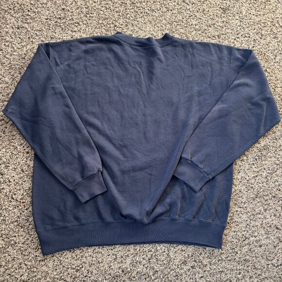 Vintage Notre Dame Fighting Irish Sweatshirt XL Home Team Advantage Navy Cotton - Picture 2 of 7